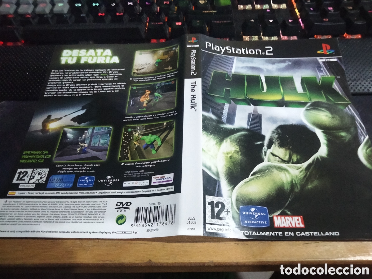 Videojuegos y consolas: Car&aacute;tula the Hulk play 2 - Foto 1