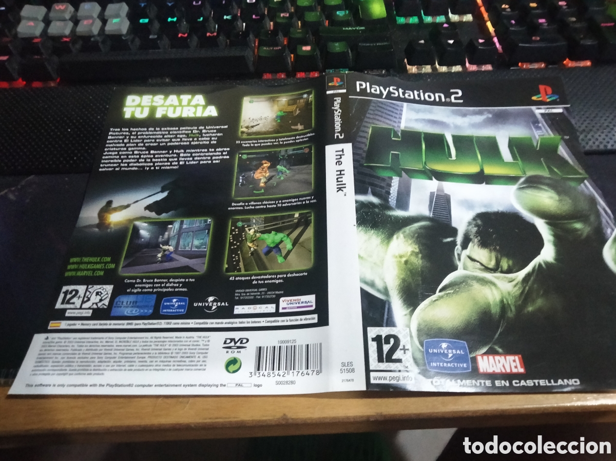 Videojuegos y consolas: Car&aacute;tula the Hulk Ps2 - Foto 1