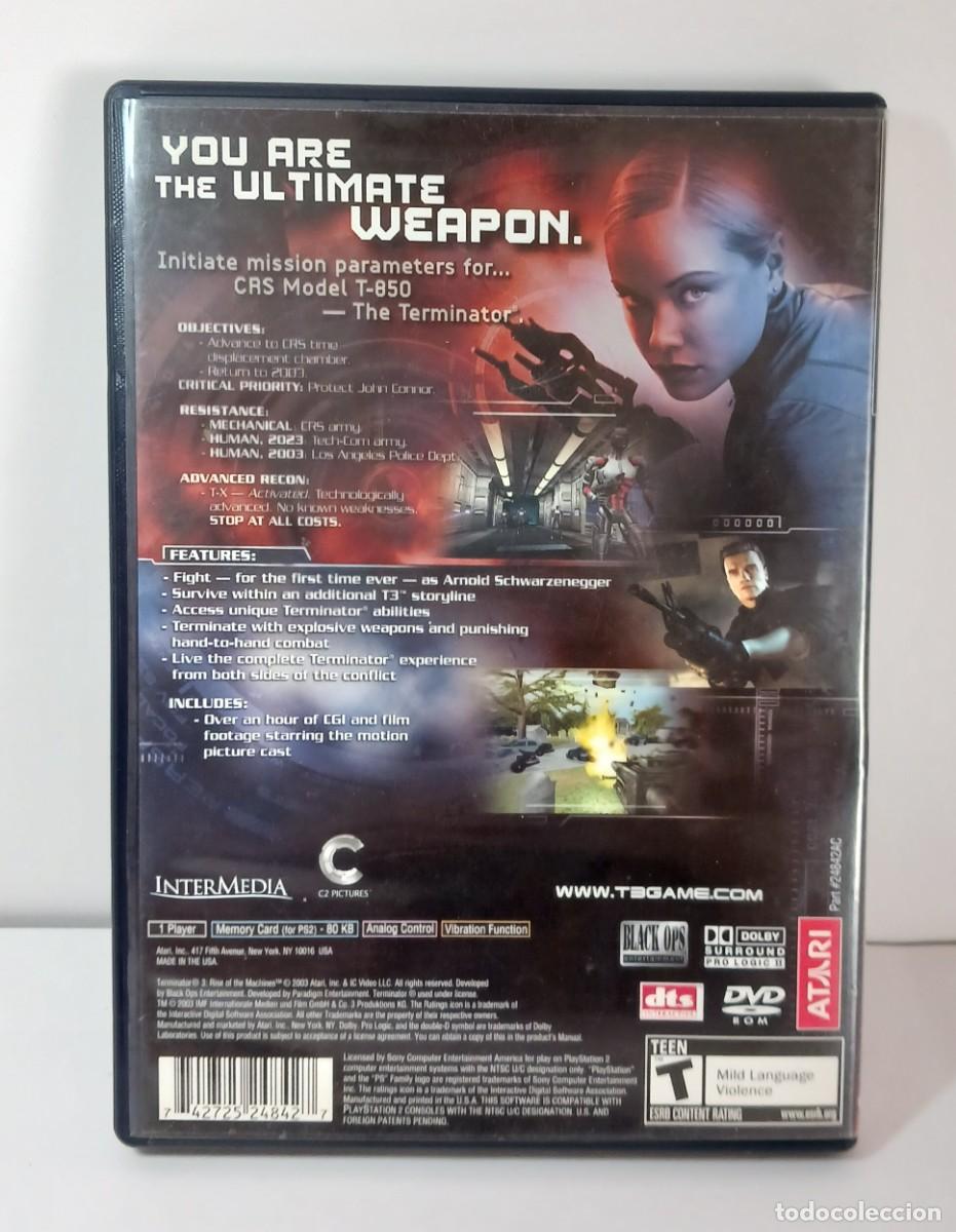 Videojuegos y consolas: TERMINATOR 3 PS2 NTSC AM&Eacute;RICA COMPLETO - Foto 2