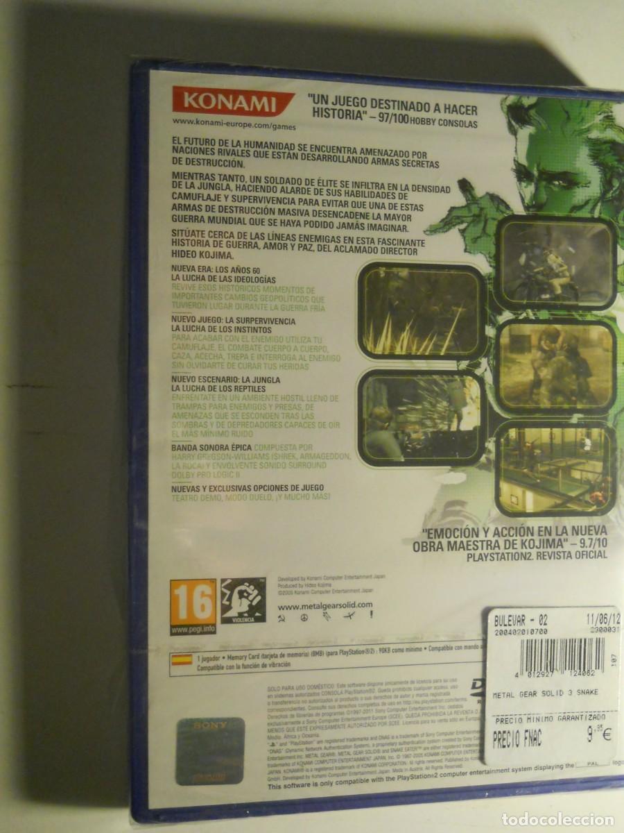 Videojuegos y consolas: JUEGO PS2 &rdquo;METAL GEAR SOLID 3 PAL&rdquo; DE KONAMI - Foto 2
