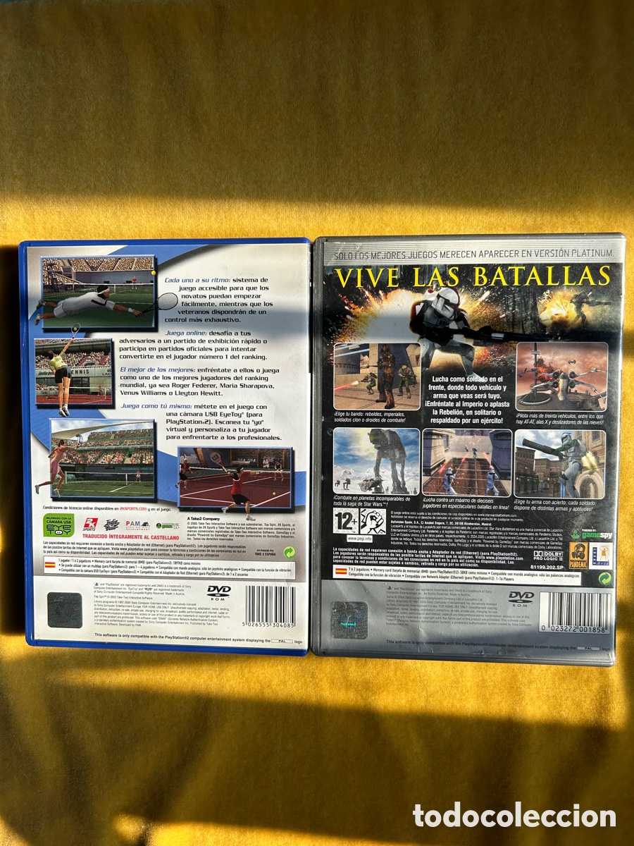 Videojuegos y consolas: Pack Ps2 Top Spin/S.W.Battlefront - Foto 2