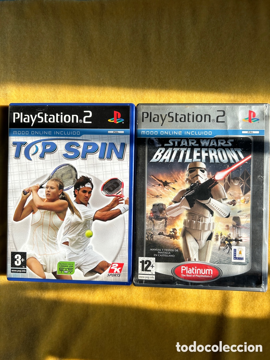 Videojuegos y consolas: Pack Ps2 Top Spin/S.W.Battlefront - Foto 1