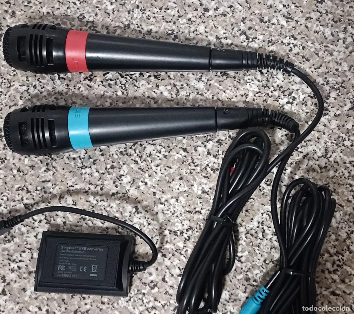 Videojuegos y consolas: LOTE 2 MICR&Oacute;FONOS SINGSTAR - PLAY STATION 2 - PS2 - Foto 2