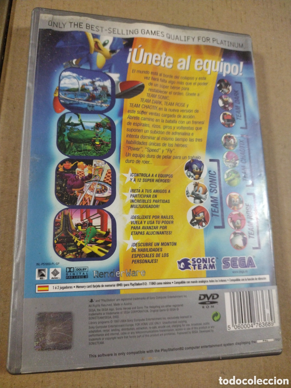 Videojuegos y consolas: SONIC HEROES. PLAYSTATION 2. PS2 - Foto 2