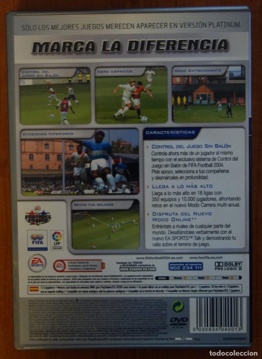 Videojuegos y consolas: FIFA Football 2004 para PS2 - Versi&oacute;n Platinum - Foto 3