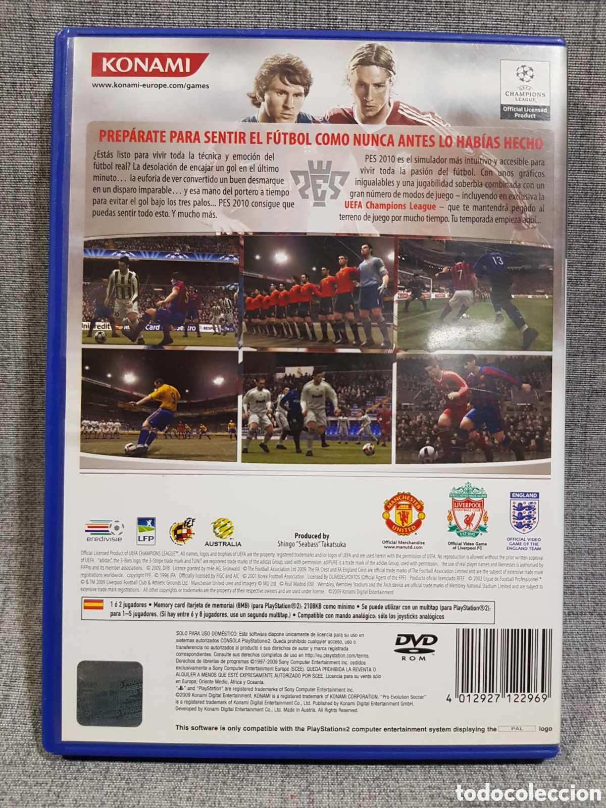 Videojuegos y consolas: PES 2010 PRO EVOLUTION SOCCER KONAMI PLAY STATION 2 PS2. CAJA Y MANUAL. - Foto 2
