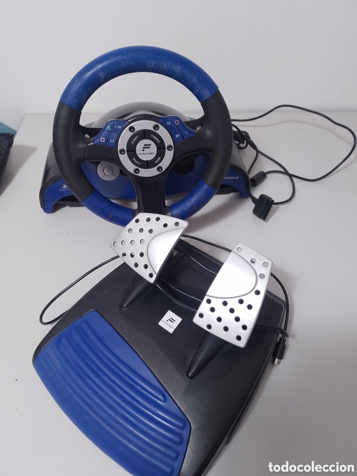 Videojuegos y consolas: PlayStation 2 volante multifunci&oacute;n con levas PS funcionando - Foto 1