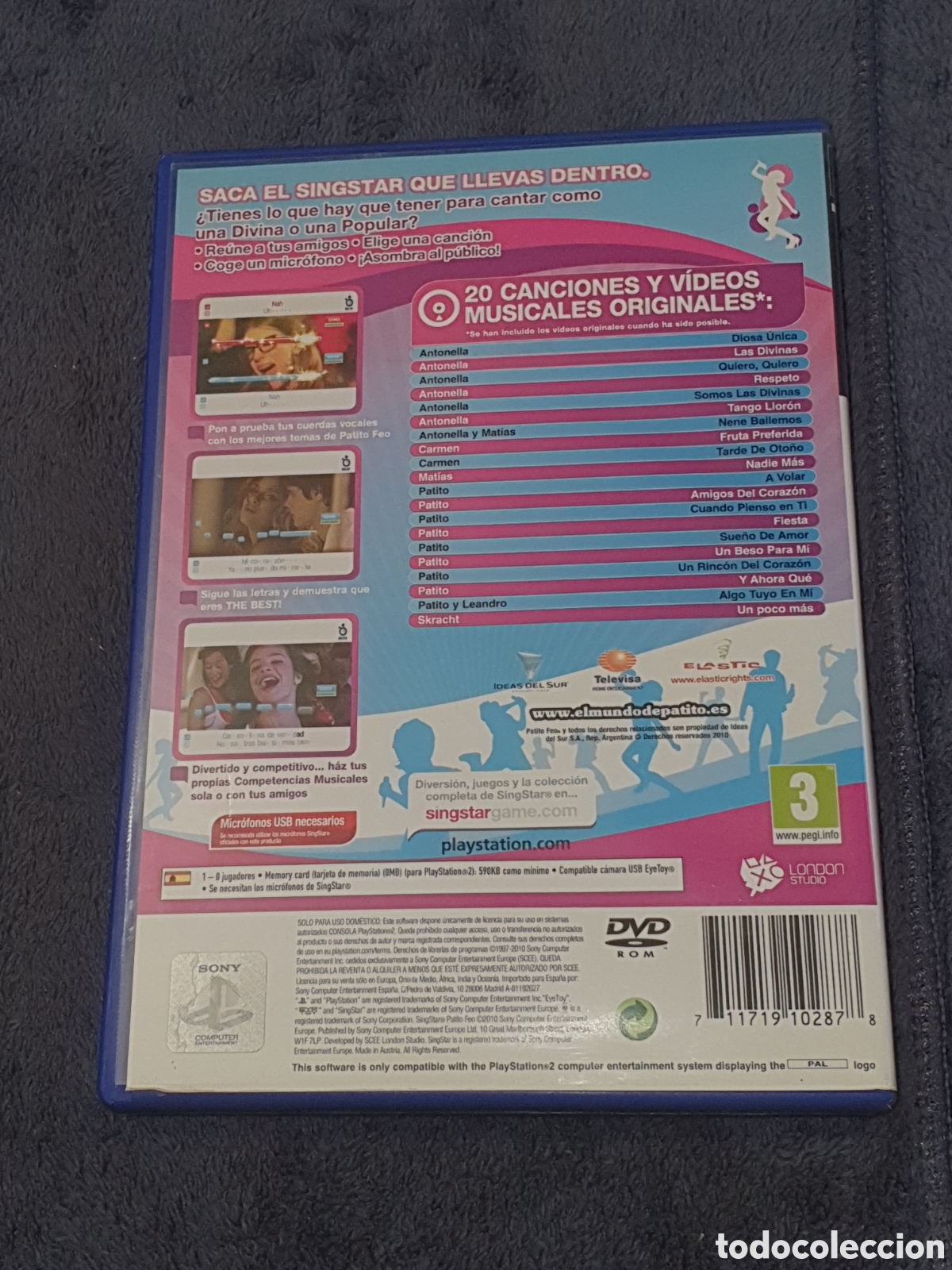 Videojuegos y consolas: PS. SingStar, Patito Feo, De 2&ordf; Mano. - Foto 3