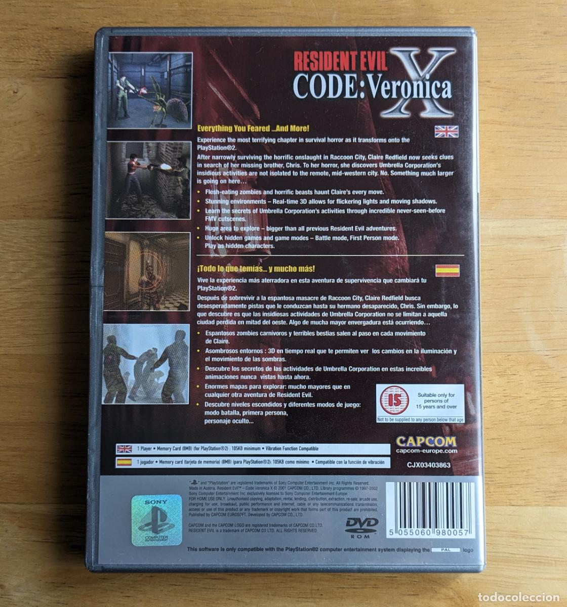 Videojuegos y consolas: RESIDENT EVIL CODE: VERONICA X - PS2 (PLATINUM) - Foto 2