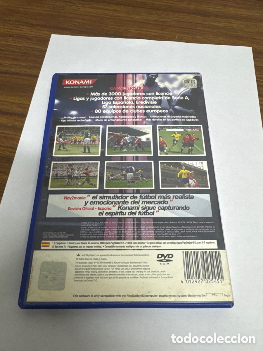 Videojuegos y consolas: Juego PlayStation 2 Play 2 Pro Evolution Soccer 4 - Foto 4