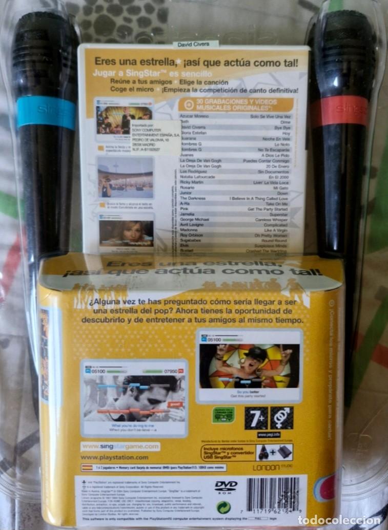 Videojuegos y consolas: SINGSTAR - SONY PLAYSTATION 2 - PS2 - PAL - MICROFONOS - Foto 2