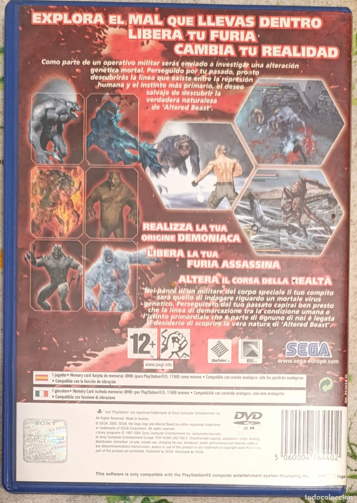 Videojuegos y consolas: Juego Ps2 Altered beast.con librito y funcionando - Foto 2