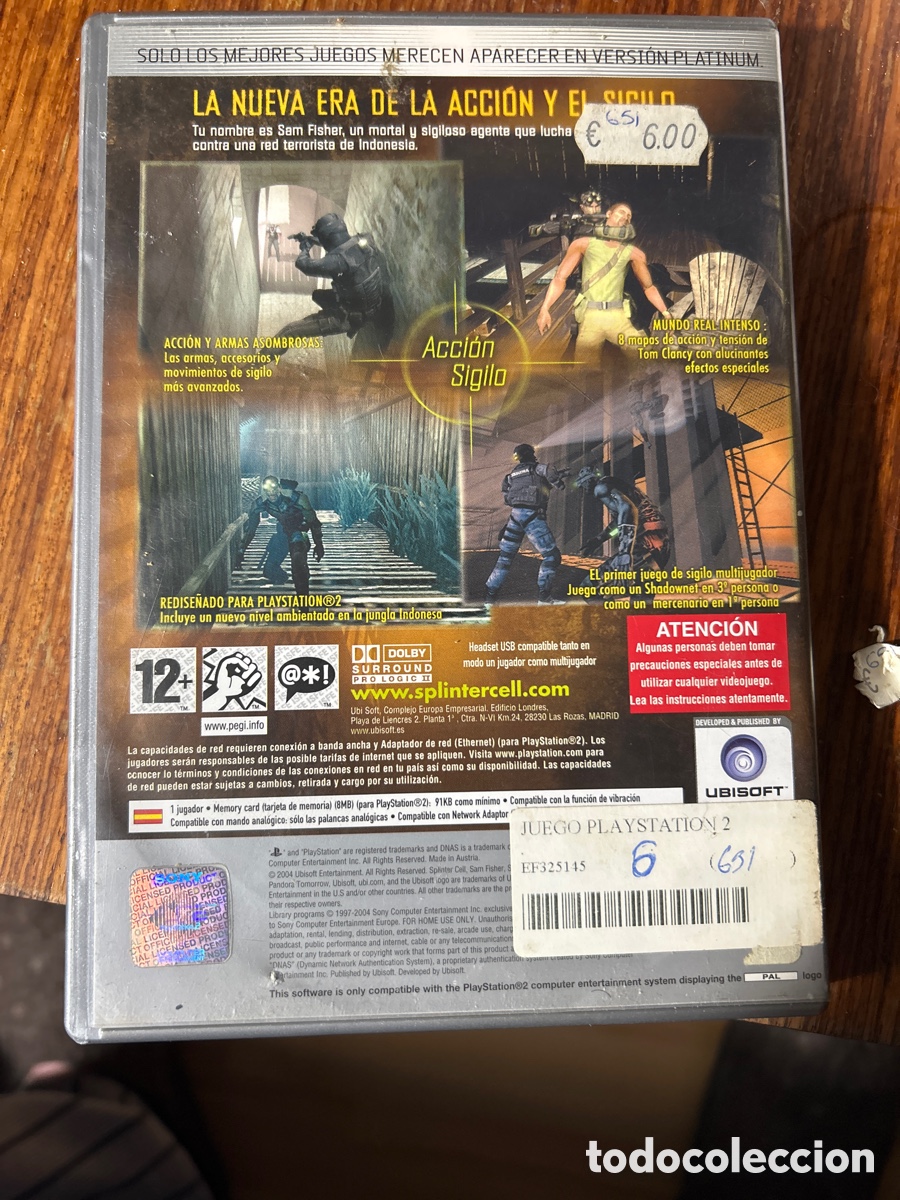 Videojuegos y consolas: Splinter cell pandora tomorrow. Juego PS2 - Foto 2