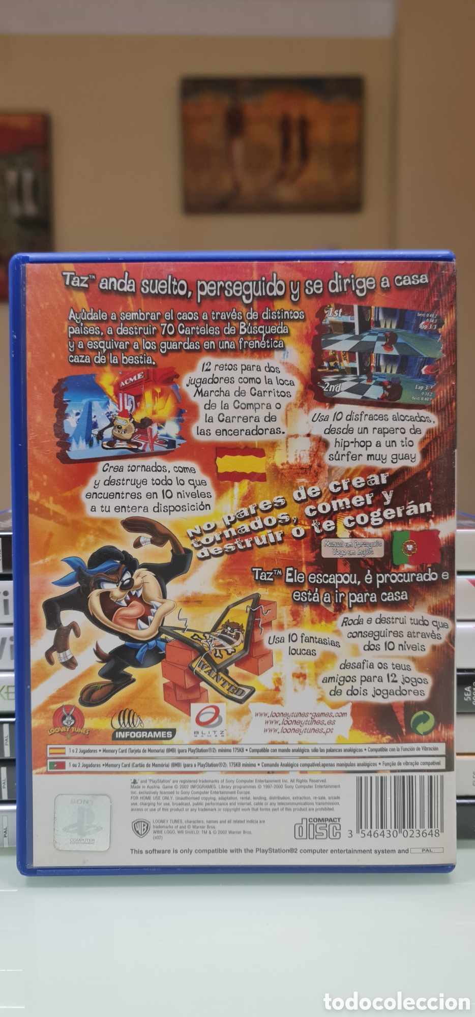 Videojuegos y consolas: TAZ WANTED PS2 PAL ESPA&Ntilde;A - Foto 3