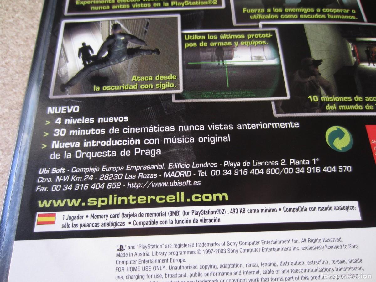 Videojuegos y consolas: Tom Clancys Splinter Cell (Sony PlayStation 2 PS2) - Foto 3