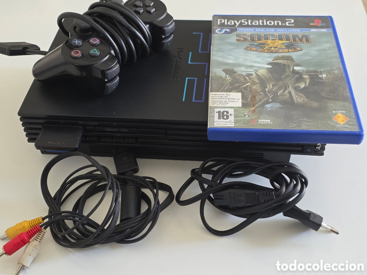Videojuegos y Consolas: playstation 2 ps2 fat completa + mando + memory card