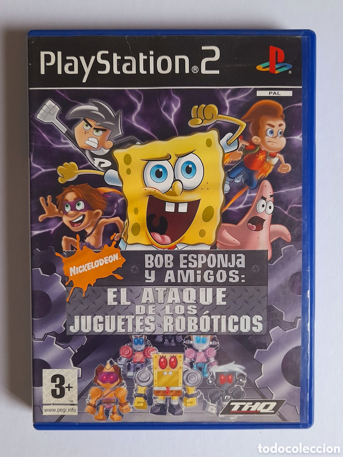 Videojuegos y Consolas: Bob Esponja y Amigos: El Ataque de los Juguetes Rob&oacute;ticos - PS2 PAL (ES) Completo
