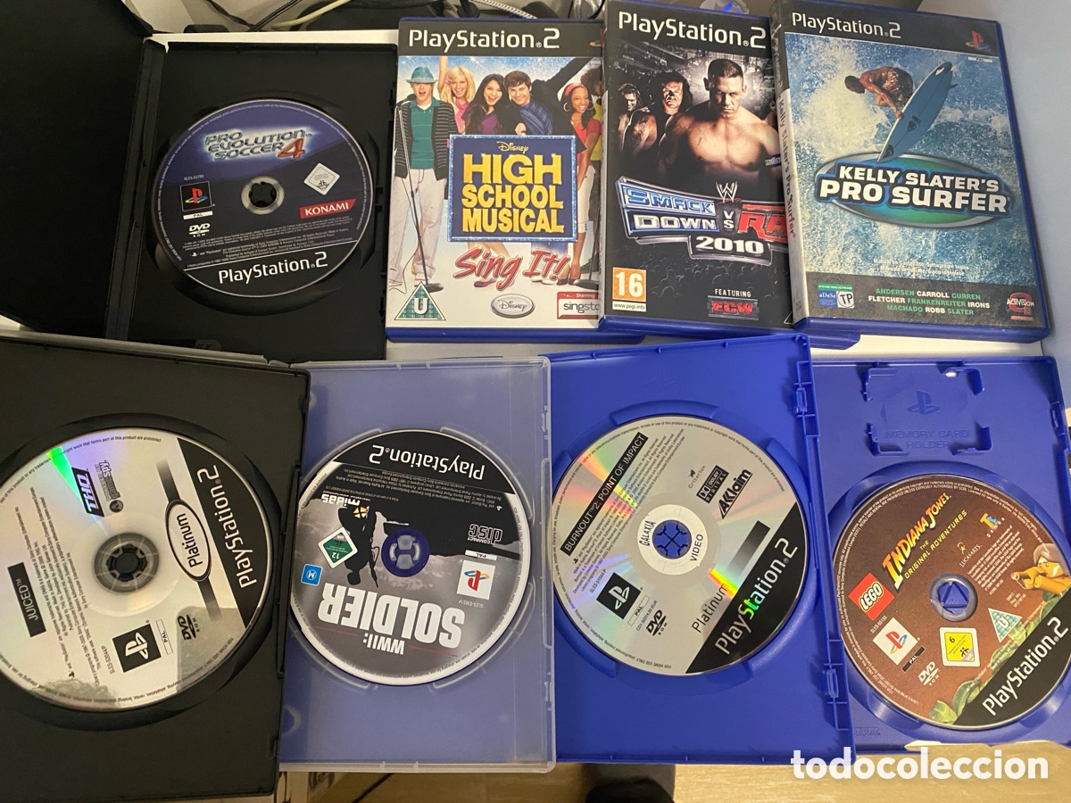 Videospiele und Konsolen: Lote de juegos playstation 2 PS2 videojuegos Juiced, WWII, Lego Indiana, Need for Speed Burnout etc