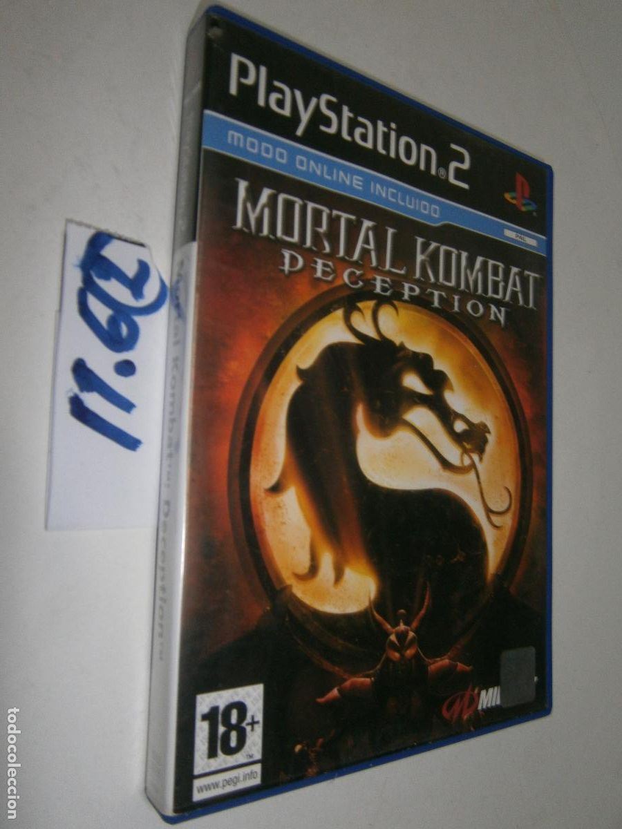 Videojuegos y Consolas: ANTIGUA CARATULA JUEGO PLAYSTATION 2 - MORTAL KOMBAT CON INSTRUCCIONES