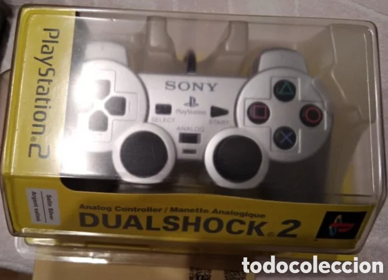 Videojuegos y Consolas: Mando Sony PS2 DualShock 2 Silver Nuevo Precintado con Blister (Coleccionistas)