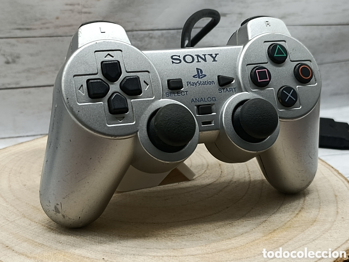 Videojuegos y Consolas: Mando PS2 Sony Plata Original
