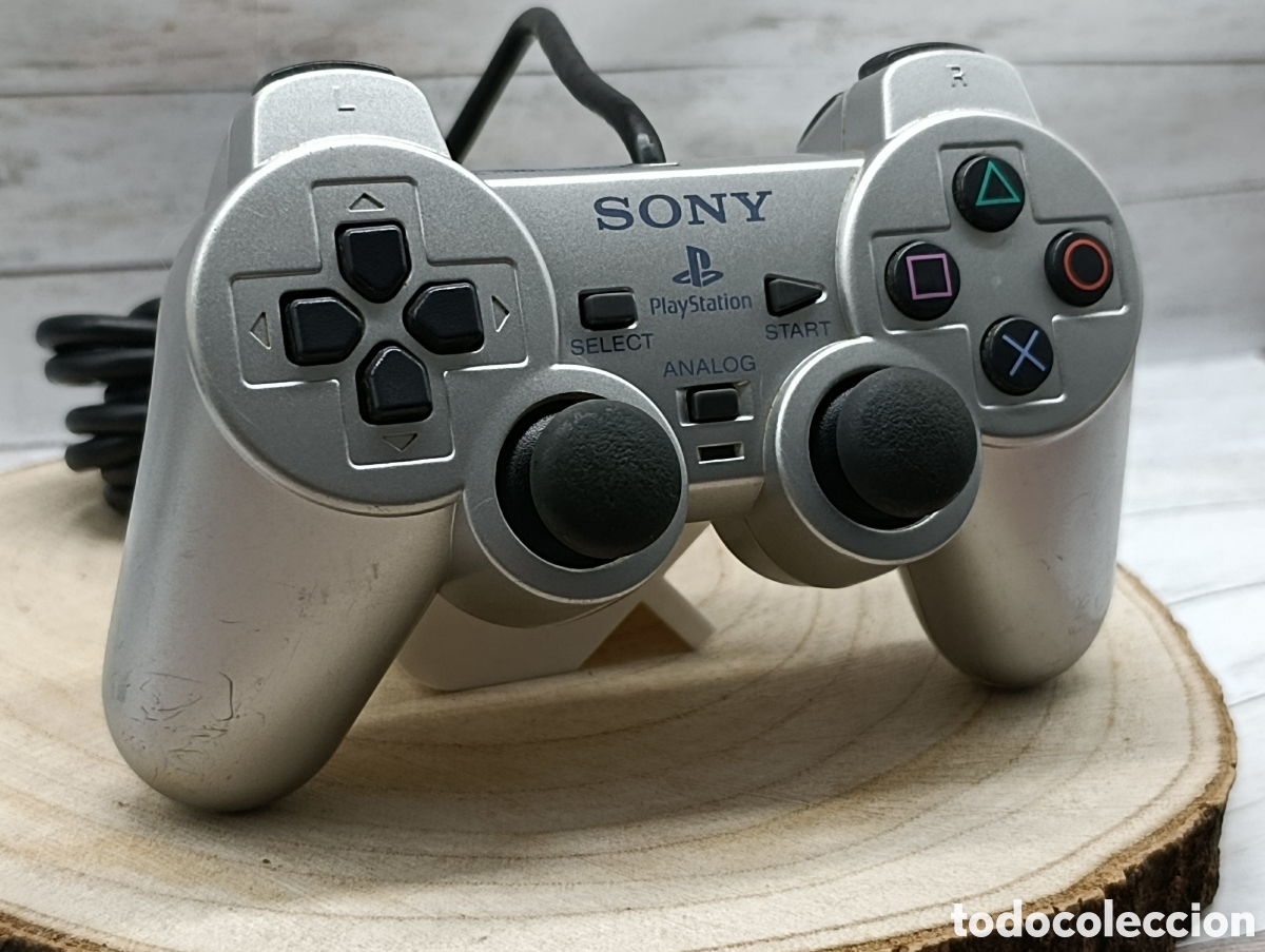 Videojuegos y Consolas: Mando PS2 Sony Plata Original