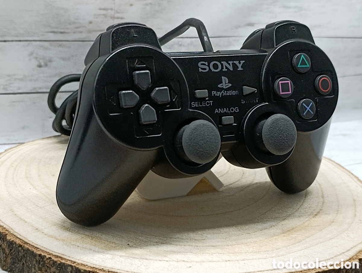 Videojuegos y Consolas: Mando PS2 Sony Original negro brillante