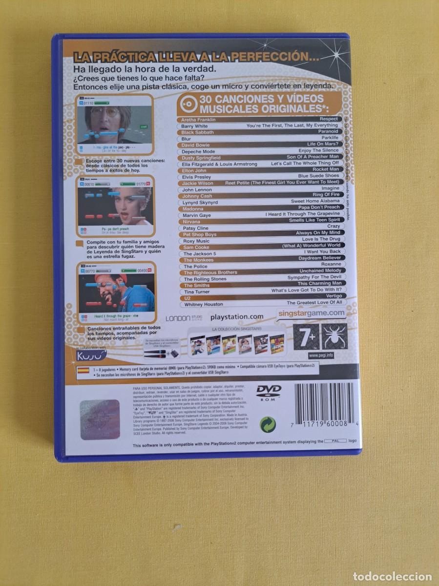 Videojuegos y consolas: SINGSTAR LEGENDS - PLAYSTATION 2 - EN ESPA&Ntilde;OL - Foto 3