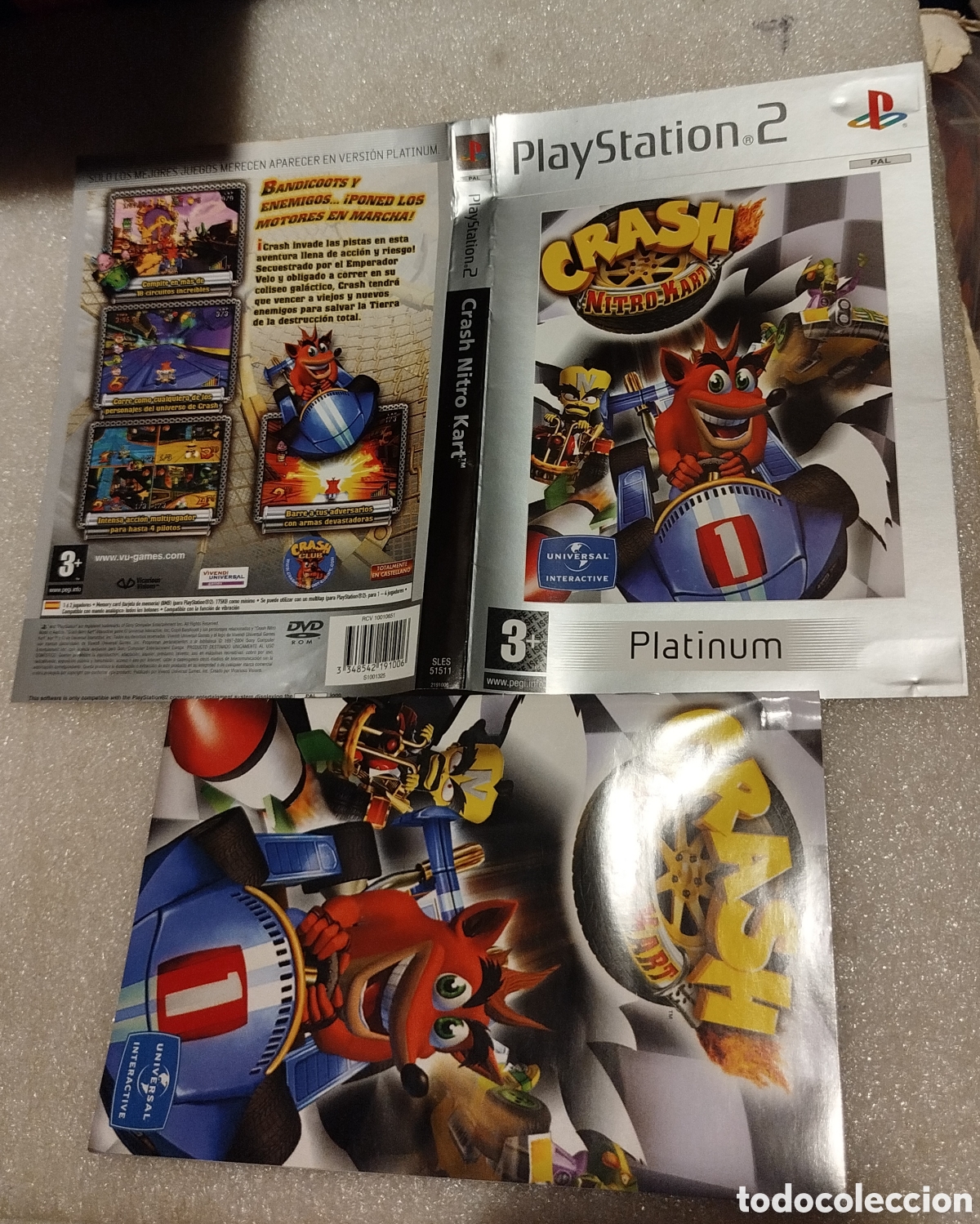 Videojuegos y Consolas: Crash Nitro Kart. SOLO CAR&Aacute;TULA Y MANUAL. PS2