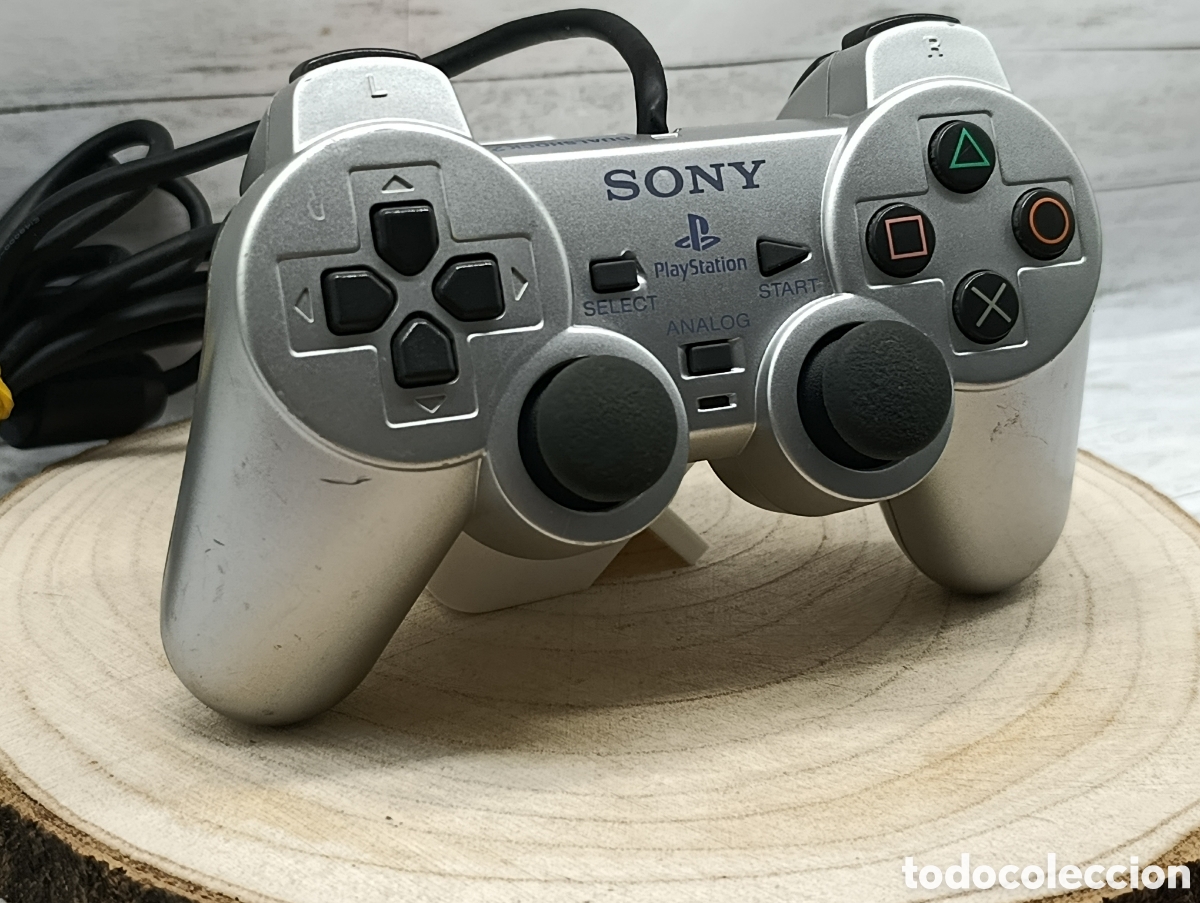 Videojuegos y Consolas: Mando PS2 Sony Plata Original - GARANT&Iacute;A