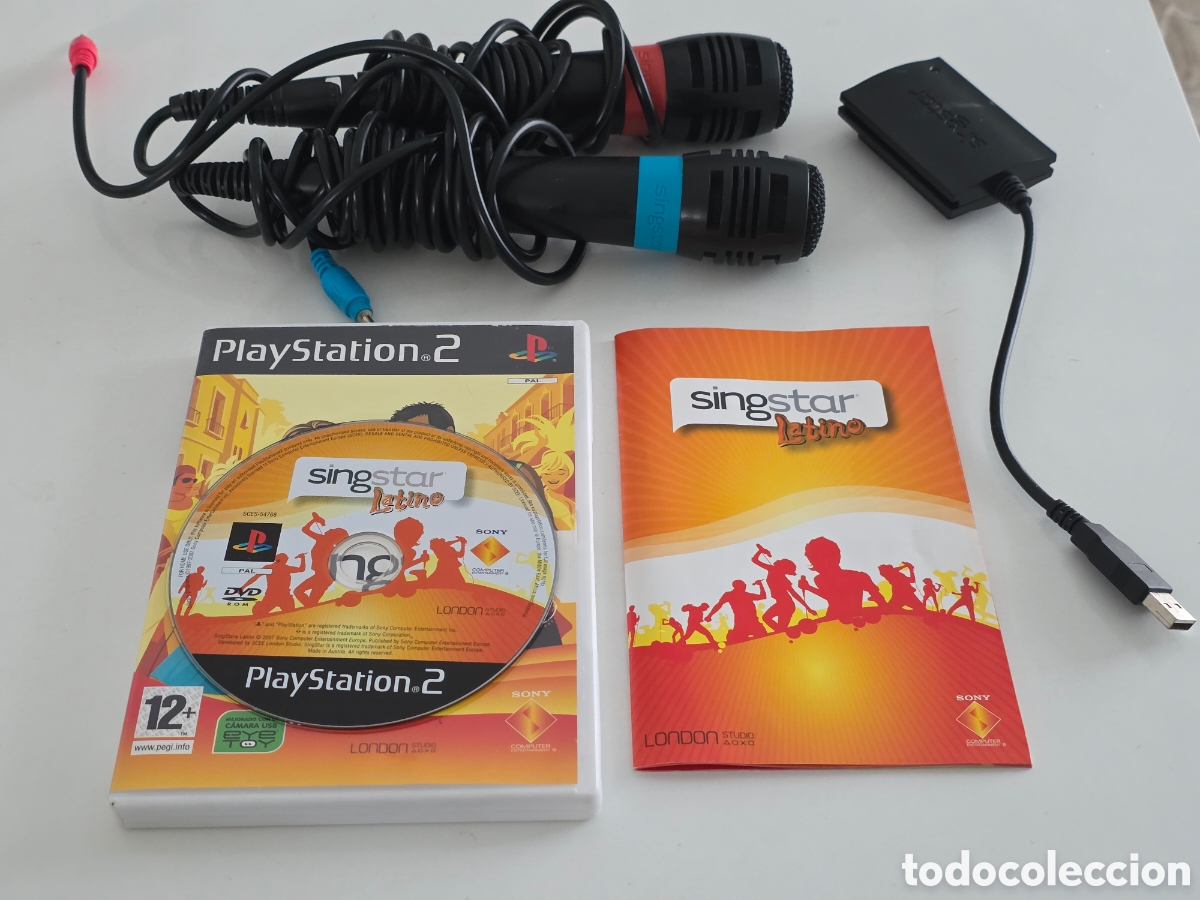 Videojuegos y consolas: singstar latino ps2 + micros usb - Foto 3