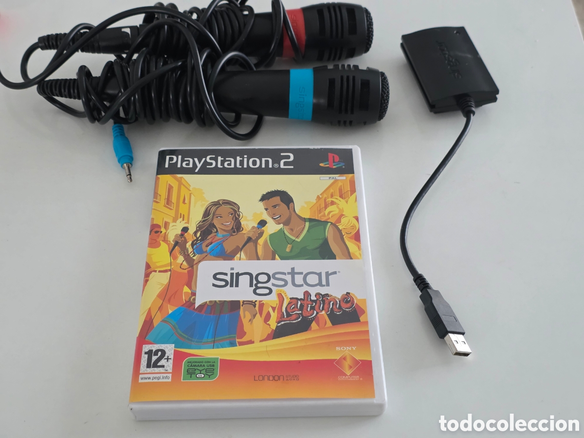 Videojuegos y consolas: singstar latino ps2 + micros usb - Foto 8