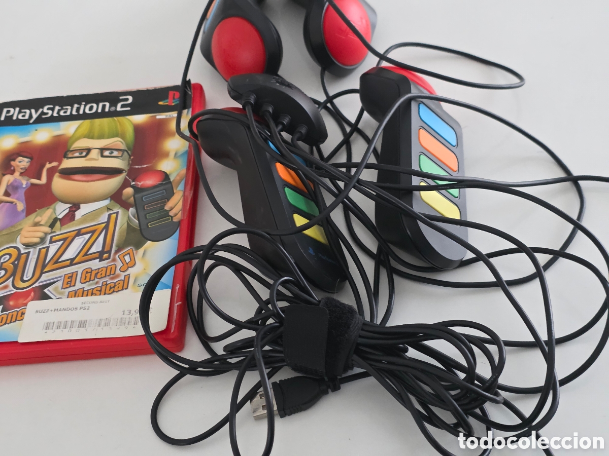 Videojuegos y consolas: buzz ps2 + 4 mandos originales completo - Foto 3