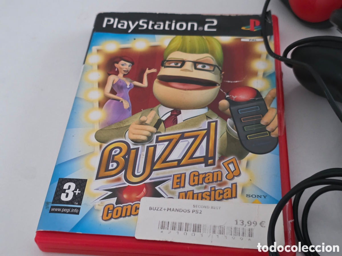 Videojuegos y consolas: buzz ps2 + 4 mandos originales completo - Foto 9