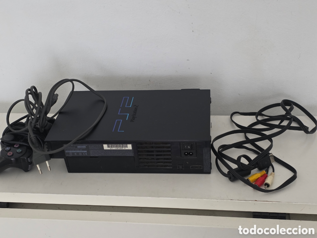 Videojuegos y Consolas: playstation 2 ps2 fat + mando + cables + memory card