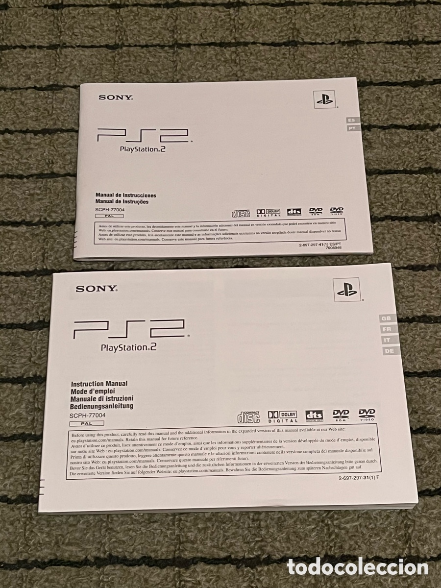 Videojogos e Consolas: Manual de Instrucciones Play Station 2 Slim. PS2. Instruction Manual. BedienungsanleitungSin uso