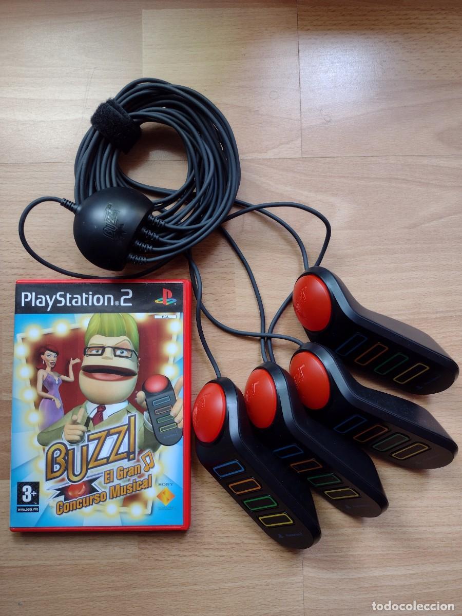 Videojogos e Consolas: Buzz El gran concurso musical para PS2 con los mandos incluidos