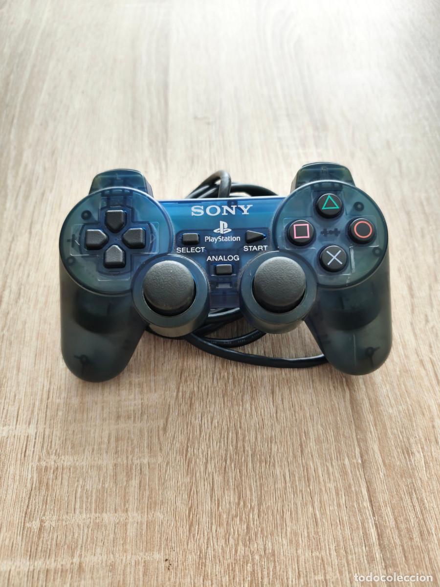 Videojuegos y Consolas: Mando PS2 Azul Transparente