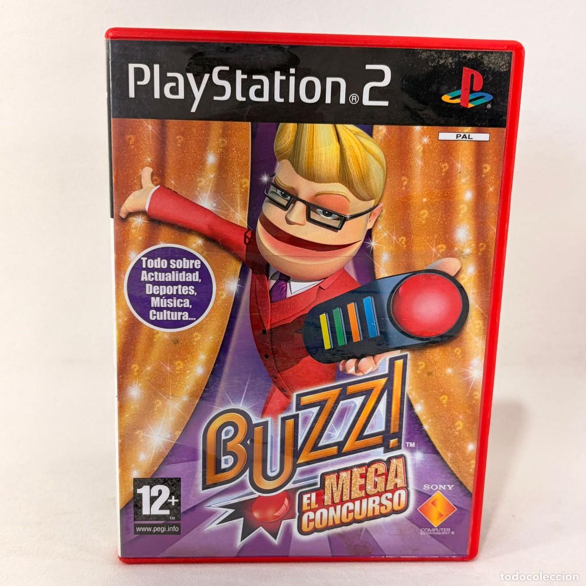 Videojuegos y Consolas: VIDEOJUEGO PLAYSTATION 2 - PS2 - BUZZ ! EL MEGA CONCURSO + CAJA + INSTRUCCIONES