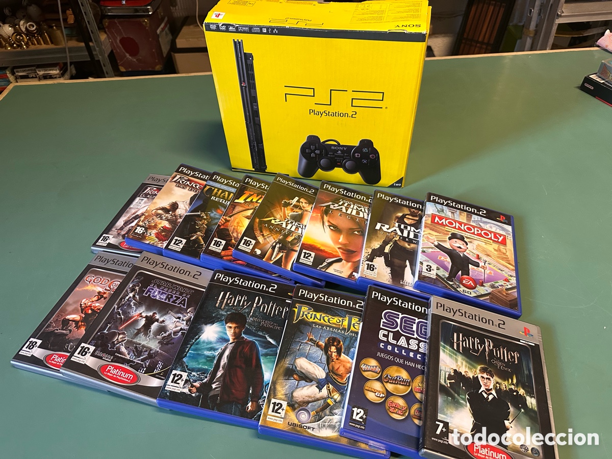 Videojuegos y Consolas: LOTE JUEGOS Y CONSOLA PS2. Tomb Raidee, Harry Potter, Indiana Jones. Ver fotos. Playstation 2.