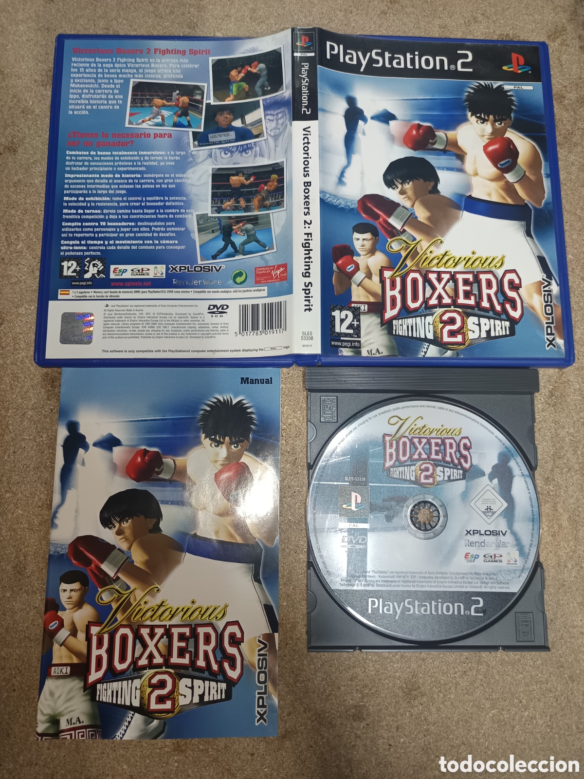 Videojuegos y Consolas: PS2 VICTORIOUS BOXERS 2 FIGHTING SPIRIT PAL ESP COMPLETO