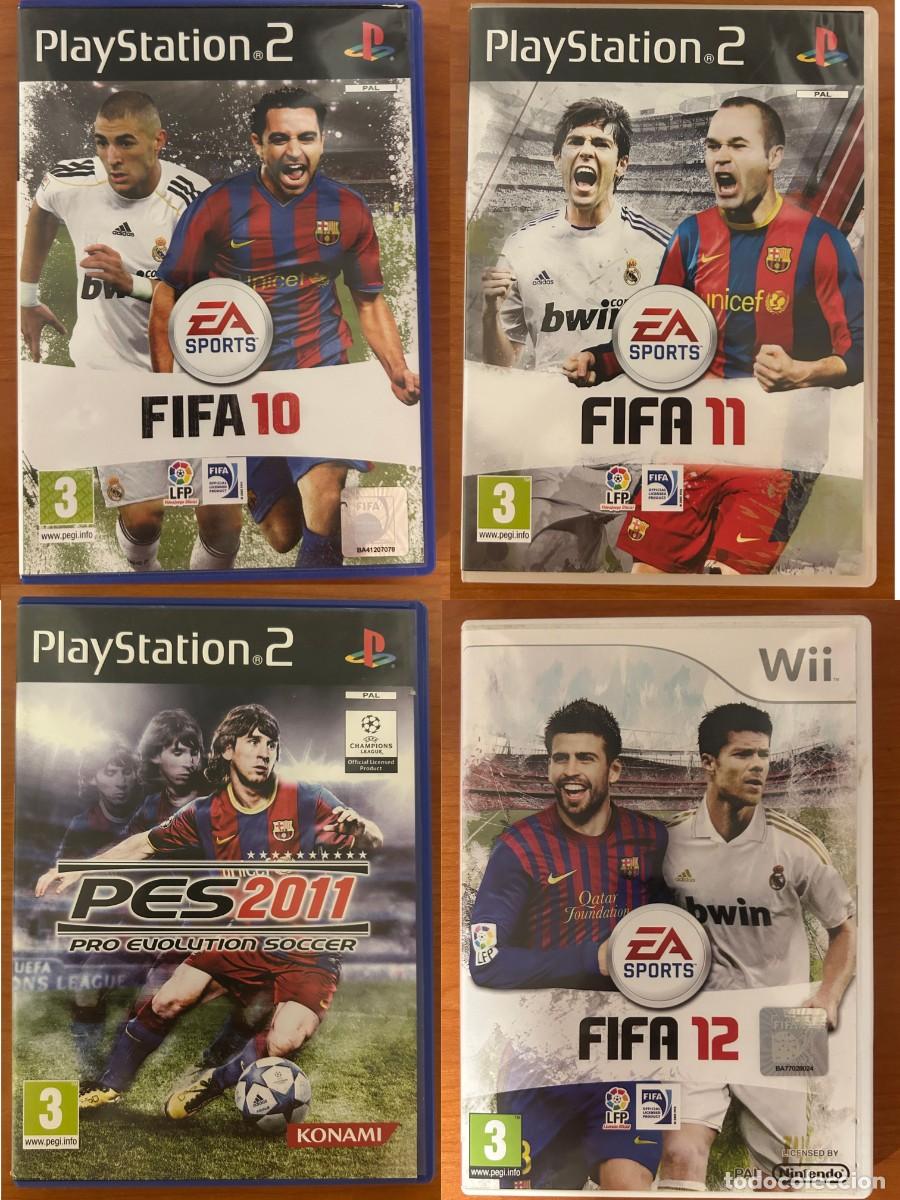Videojuegos y Consolas: Lote Juegos PS2 y Wii: FIFA y PES