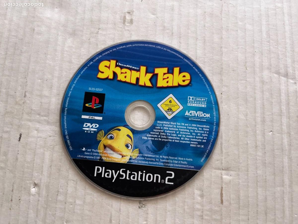 Videojuegos y Consolas: SHARK TALE ESPANTATIBURONES SHARKTALE - PS2 PLAYSTATION 2 PLAY STATION TWO KREATEN