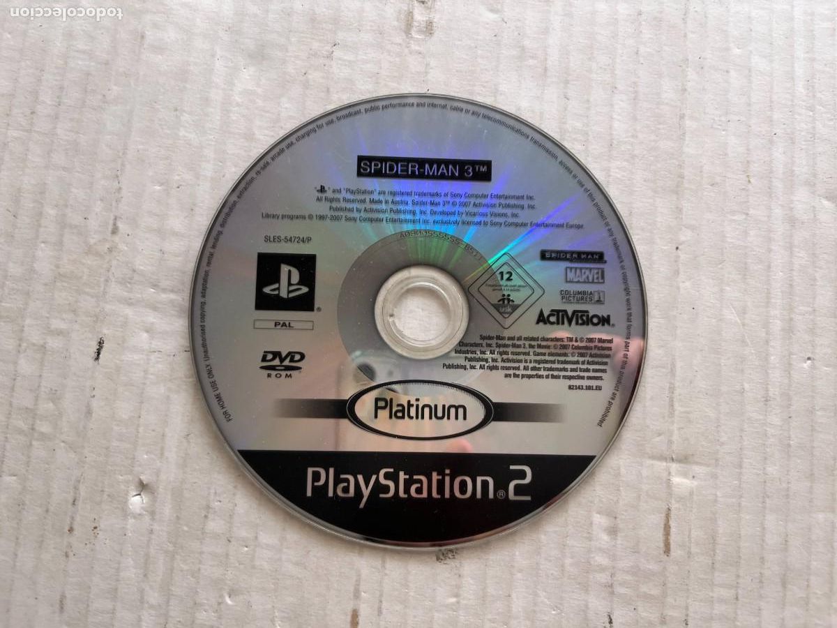 Videojuegos y Consolas: SPIDER-MAN 3 SPIDERMAN III PLATINUM - PS2 PLAYSTATION 2 PLAY STATION TWO KREATEN