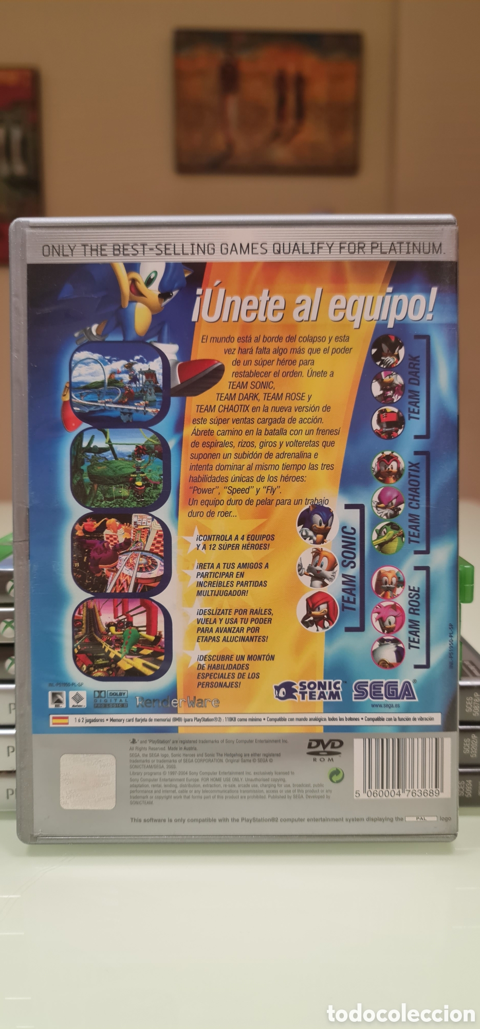 Videojuegos y consolas: Sonic Heroes PS2 PAL Espa&ntilde;a - Foto 3