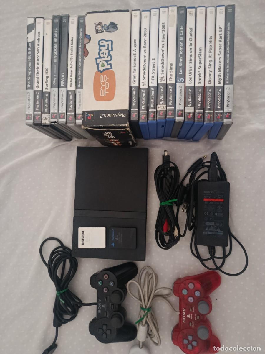 Videojuegos y consolas: Lote ps2 + lote de unos 20 videojuegos .