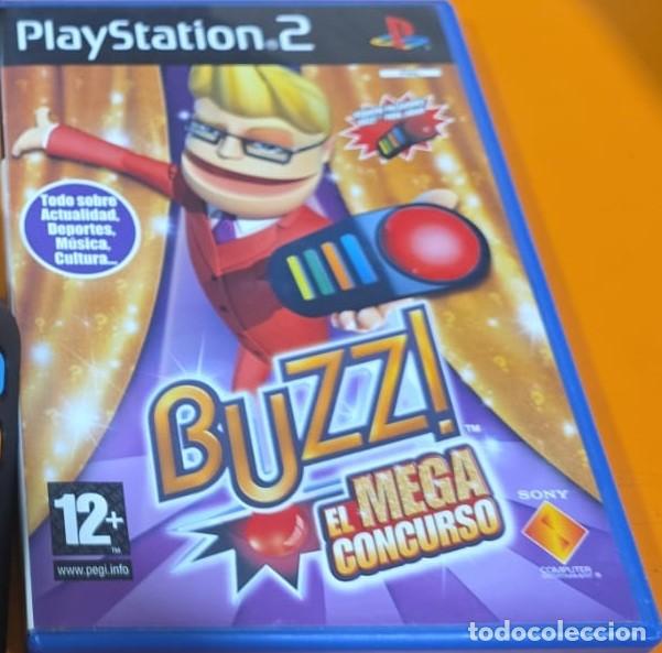 Videojuegos y consolas: Buzz! El Mega Concurso (PS2) + 4 Buzzers - Foto 2