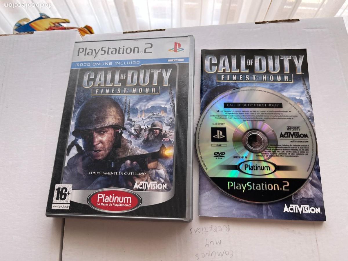 Videojuegos y consolas: CALL OF DUTY FINEST HOUR PLATINUM - PS2 PLAYSTATION 2 PLAY STATION TWO KREATEN