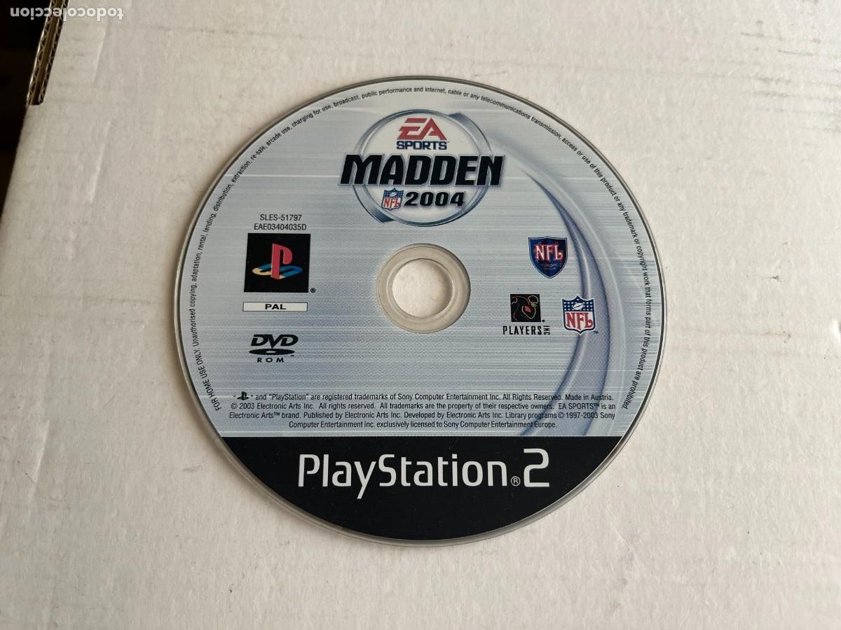 Videojuegos y consolas: MADDEN 2004 EA SPORTS - PS2 PLAYSTATION 2 PLAY STATION TWO KREATEN