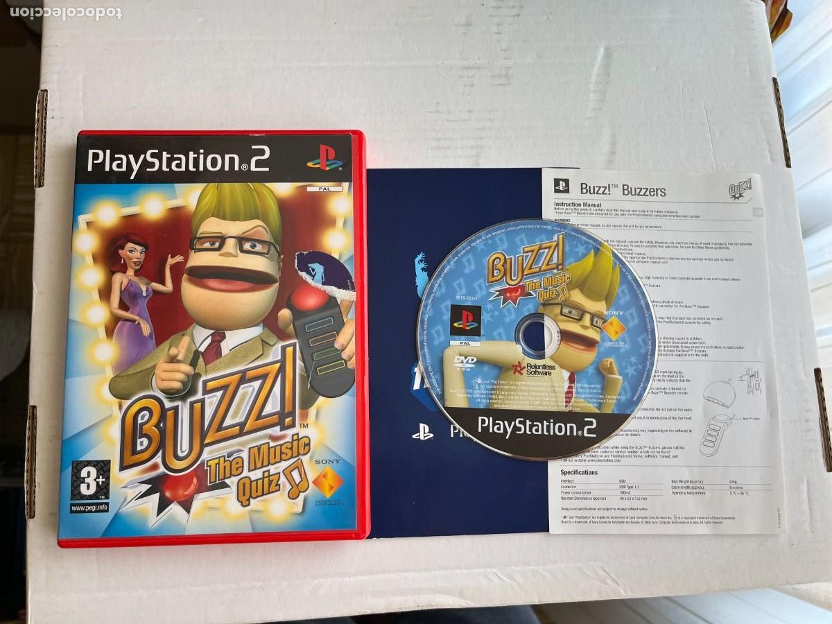 Videojuegos y consolas: BUZZ THE MUSIC QUIZ - PS2 PLAYSTATION 2 PLAY STATION TWO KREATEN